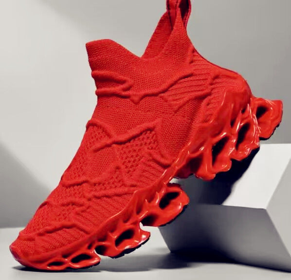 Men's Summer New Breathable Running Shoes Trendy Fashion Platform Fly Woven Mesh Casual - DM Otaku Shop