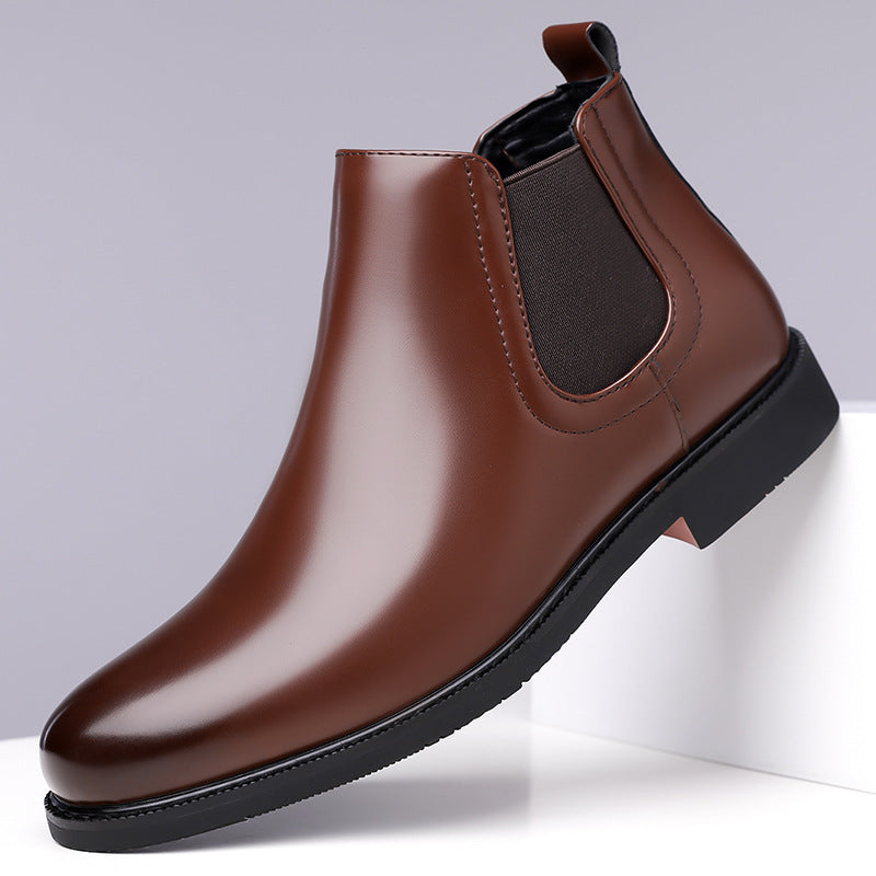 Autumn And Winter Fleece-lined Martin Boots Men's Shoes Cross-border Amazon Wear-resistant Worker Boot Rubber Outdoor Mountaineering Plus Size 38-4 - DM Otaku Shop
