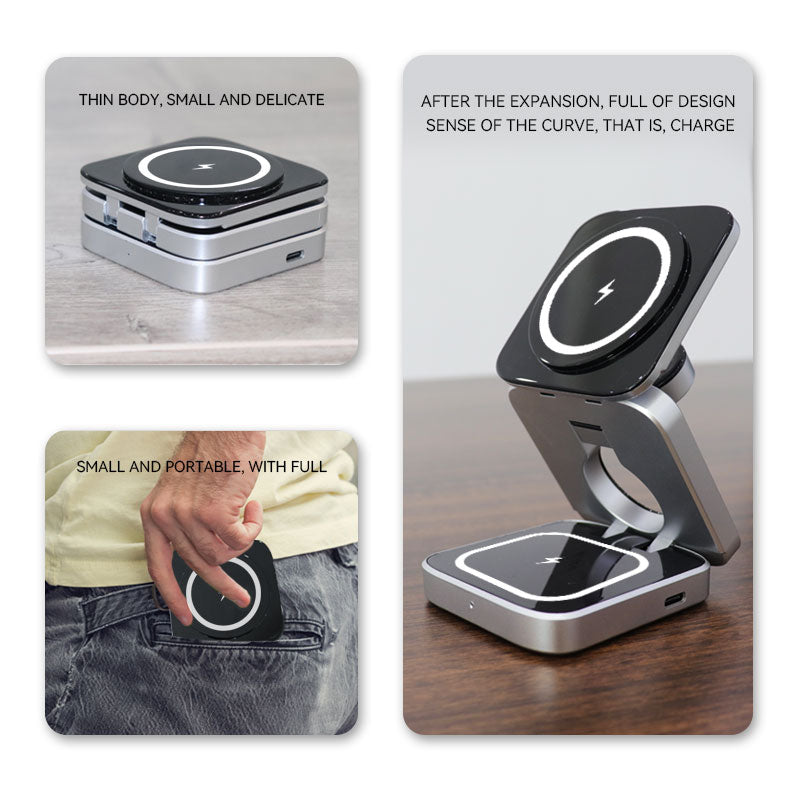Portable 3 in 1 Foldable Wireless Charger Stand - DM Otaku Shop