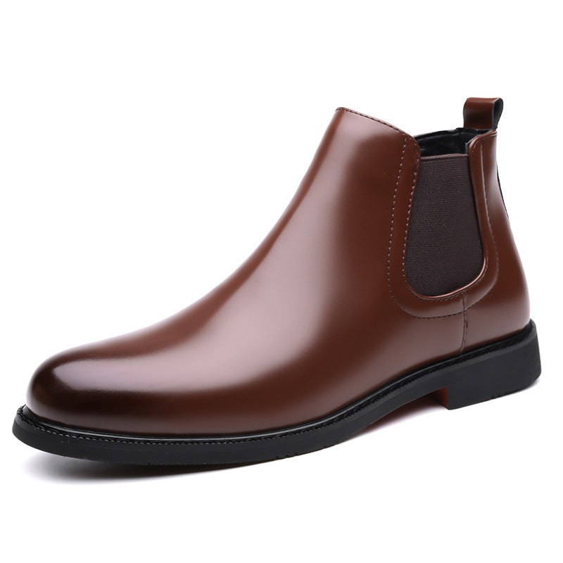 Autumn And Winter Fleece-lined Martin Boots Men's Shoes Cross-border Amazon Wear-resistant Worker Boot Rubber Outdoor Mountaineering Plus Size 38-4 - DM Otaku Shop