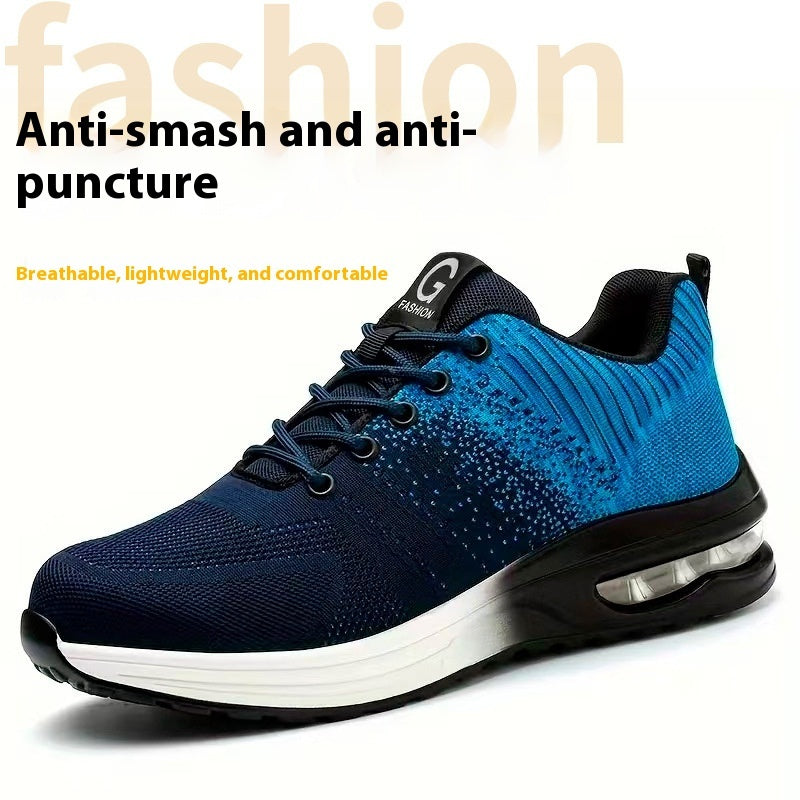 Anti-smashing And Anti-penetration Lightweight Fashion Sports Mesh Safety Shoes - DM Otaku Shop