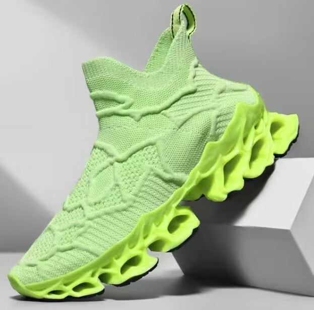 Men's Summer New Breathable Running Shoes Trendy Fashion Platform Fly Woven Mesh Casual - DM Otaku Shop