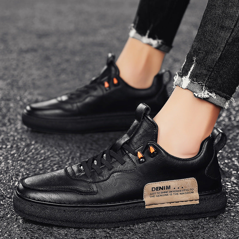 Leather Men's Versatile Casual Sneakers - DM Otaku Shop