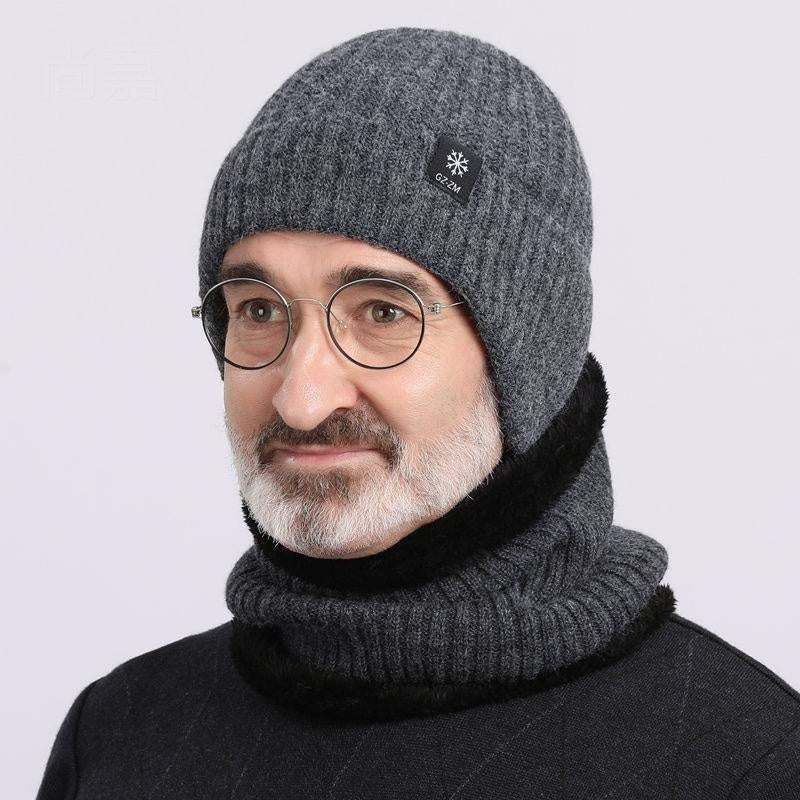 Middle-aged And Elderly People's Hats Men's Winter Warm Wool Hat Ear Protection - DM Otaku Shop