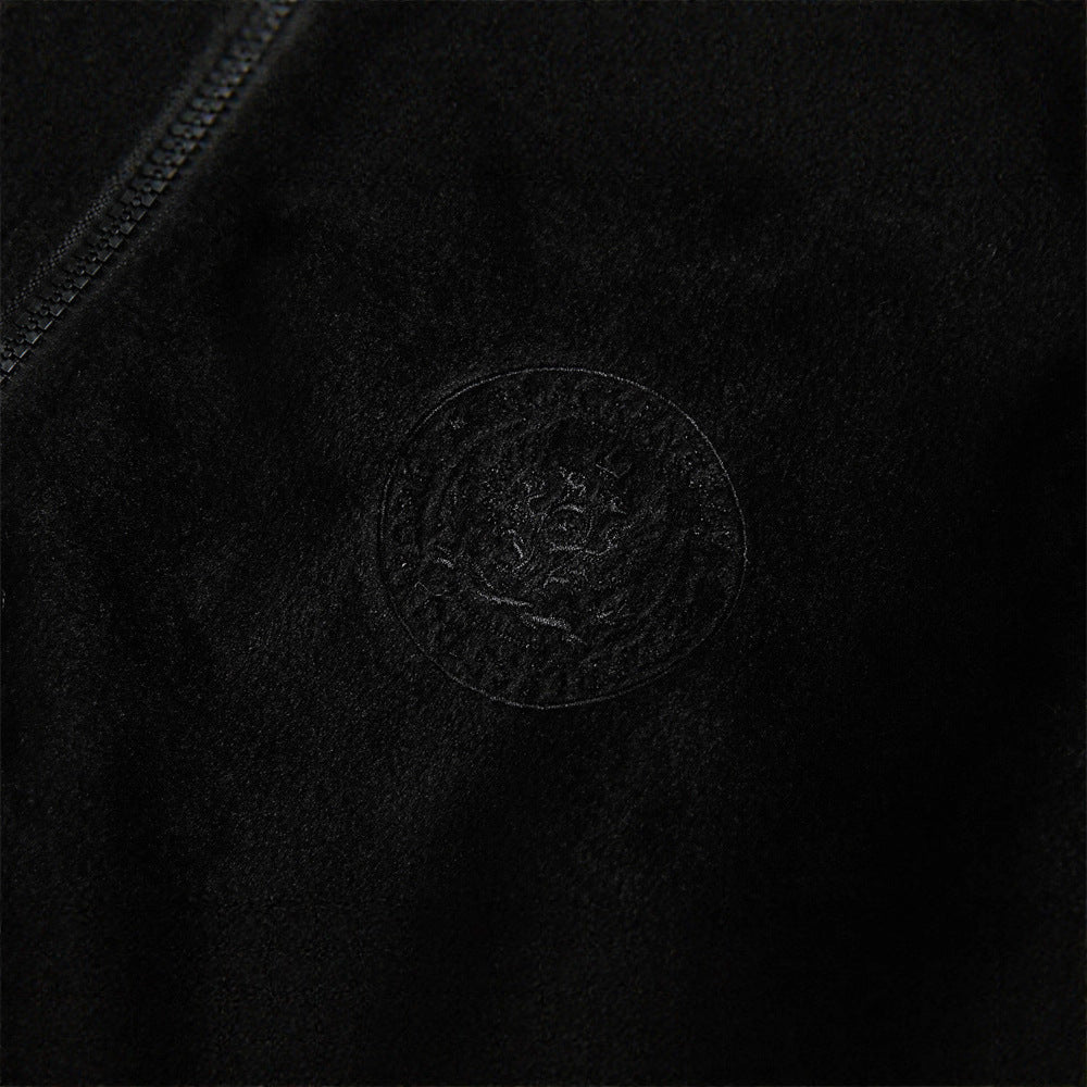 American Retro Men's Sweater Hooded Fur Collar Cardigan