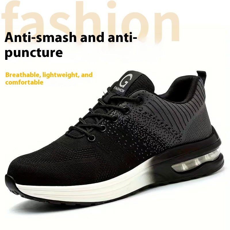 Anti-smashing And Anti-penetration Lightweight Fashion Sports Mesh Safety Shoes - DM Otaku Shop