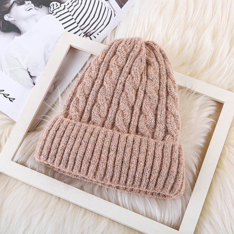 Winter Mohair Women Fleece Knitted Beanie - DM Otaku Shop