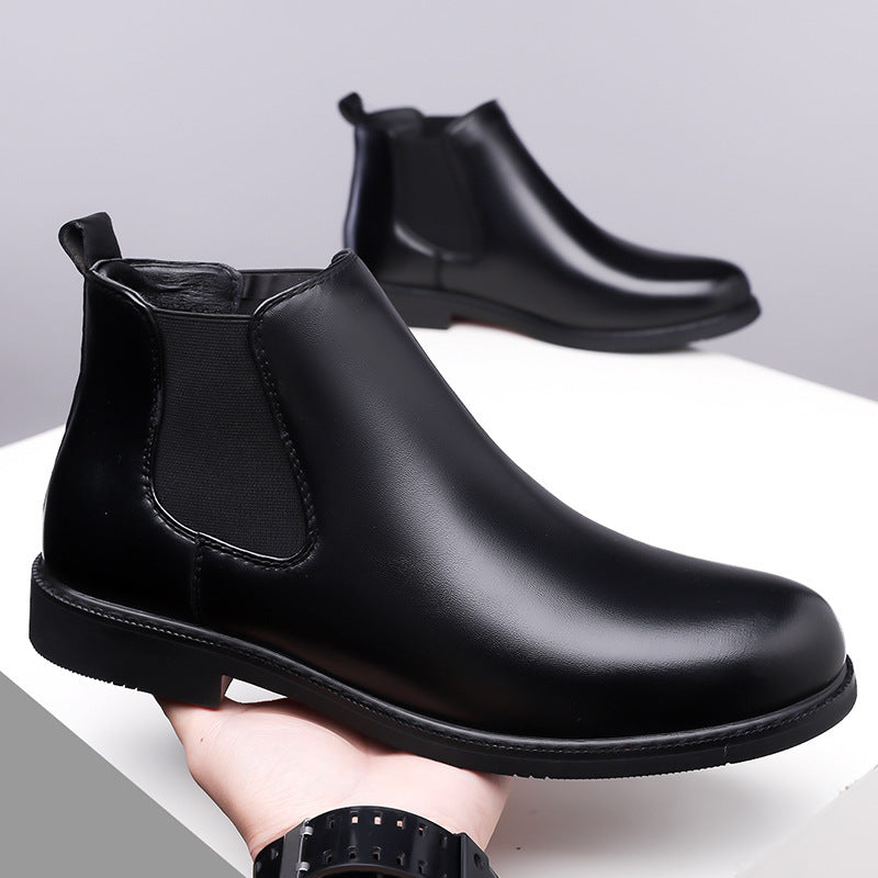 Autumn And Winter Fleece-lined Martin Boots Men's Shoes Cross-border Amazon Wear-resistant Worker Boot Rubber Outdoor Mountaineering Plus Size 38-4 - DM Otaku Shop