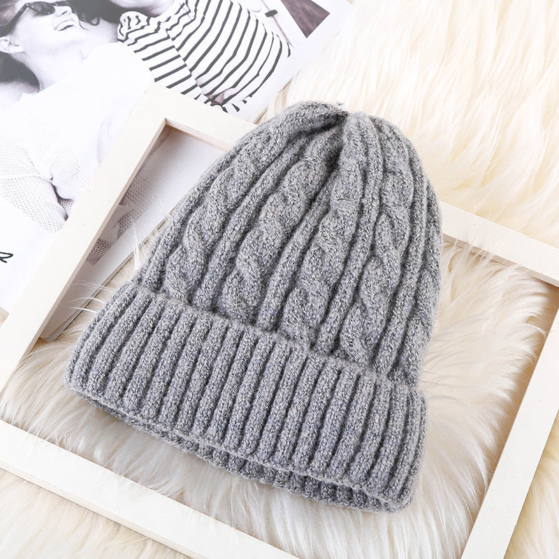 Winter Mohair Women Fleece Knitted Beanie - DM Otaku Shop