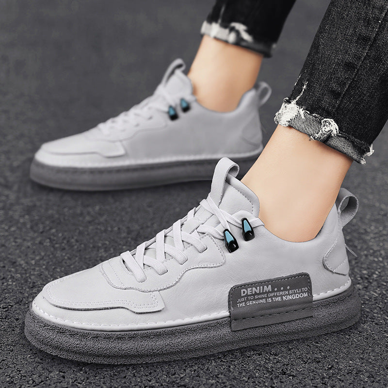 Leather Men's Versatile Casual Sneakers - DM Otaku Shop