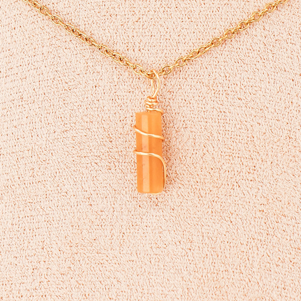 Pendentif | Mini piliers en Jade "Fleurs de prunier" - DM Otaku Shop