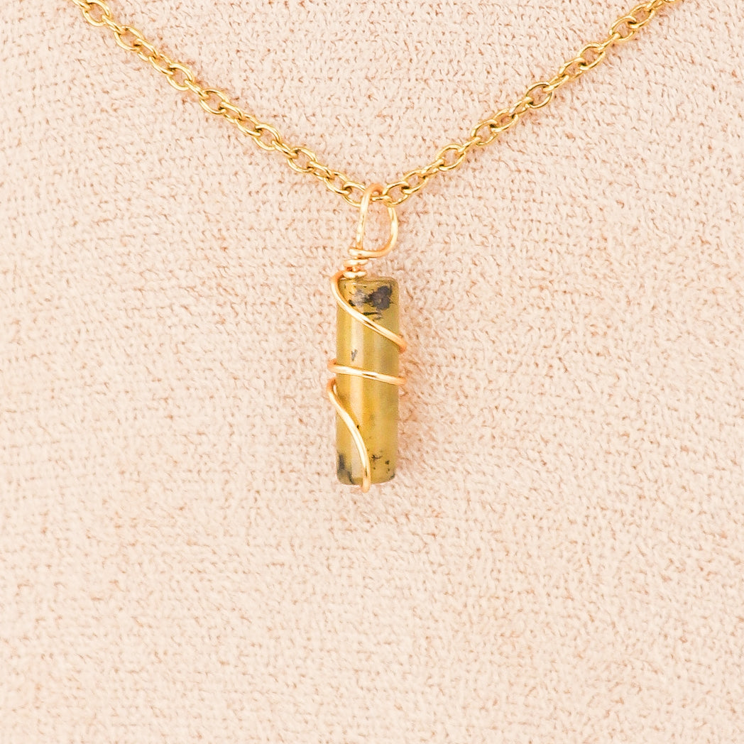 Pendentif | Mini piliers en Jade "Fleurs de prunier" - DM Otaku Shop