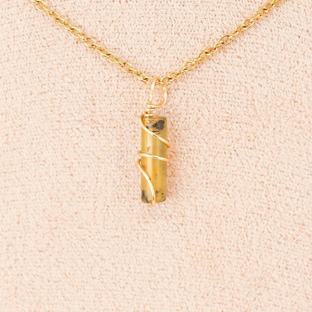 Pendentif | Mini piliers en Jade "Fleurs de prunier" - DM Otaku Shop