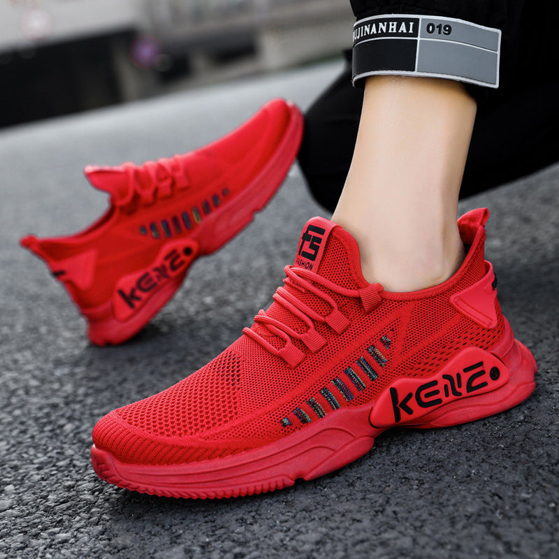 Plus Size Men's Sports Mesh Surface Soft Bottom Breathable Casual Shoes - DM Otaku Shop
