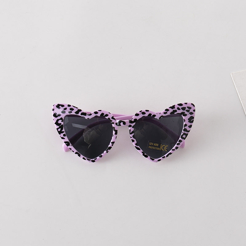 Leopard Print Pattern Heart Shape Fashion Sunglasses-8