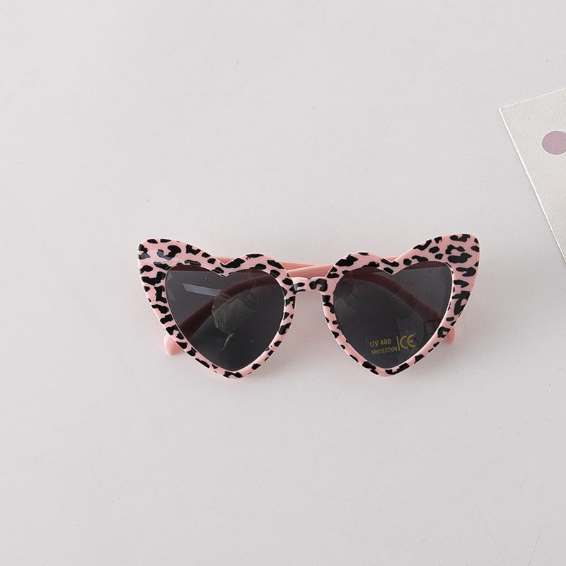 Leopard Print Pattern Heart Shape Fashion Sunglasses-7